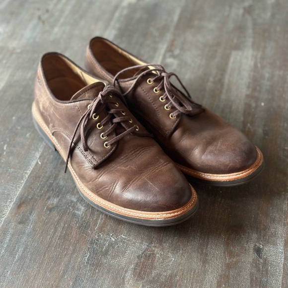 UGG Treadlite Jovin Brown Leather Oxford Shoes 1018689 Men's US Size 9 EUC - Picture 1 of 7